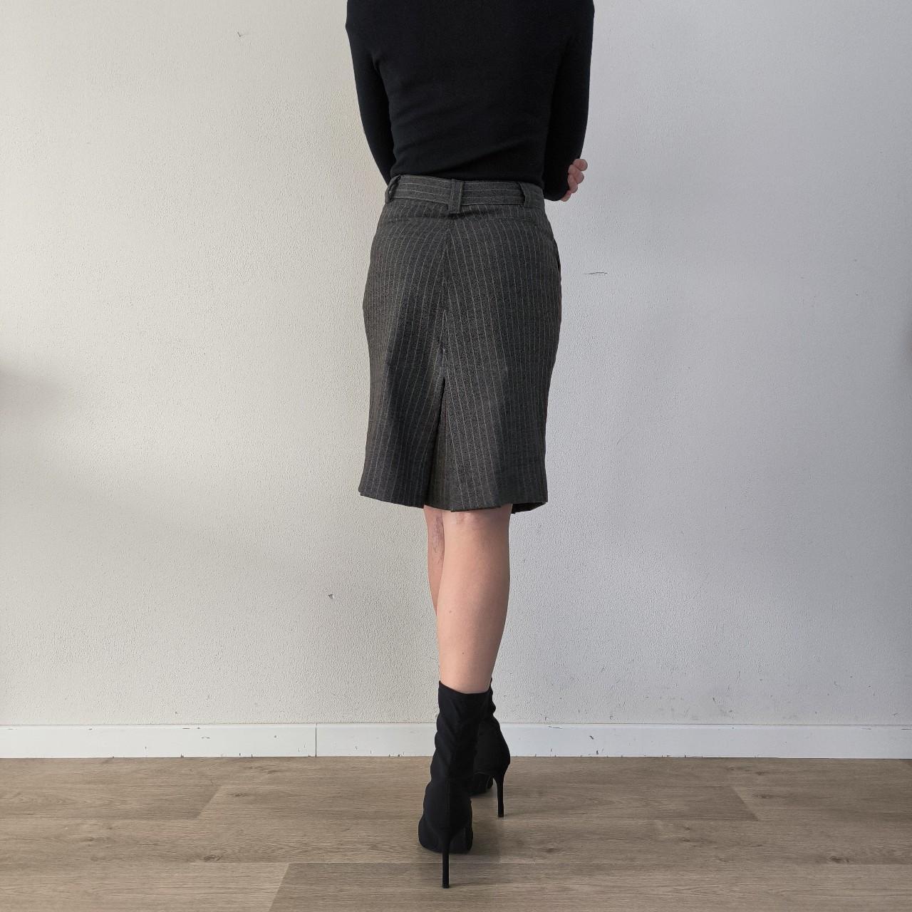 Gonna Alberta Ferretti gessato lana tg S