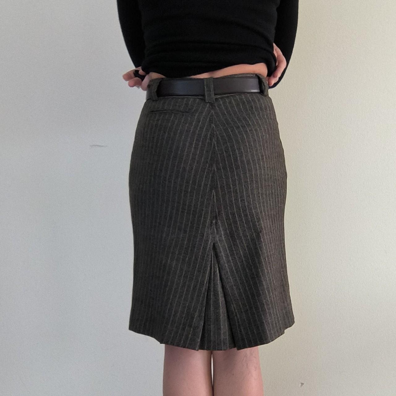 Gonna Alberta Ferretti gessato lana tg S
