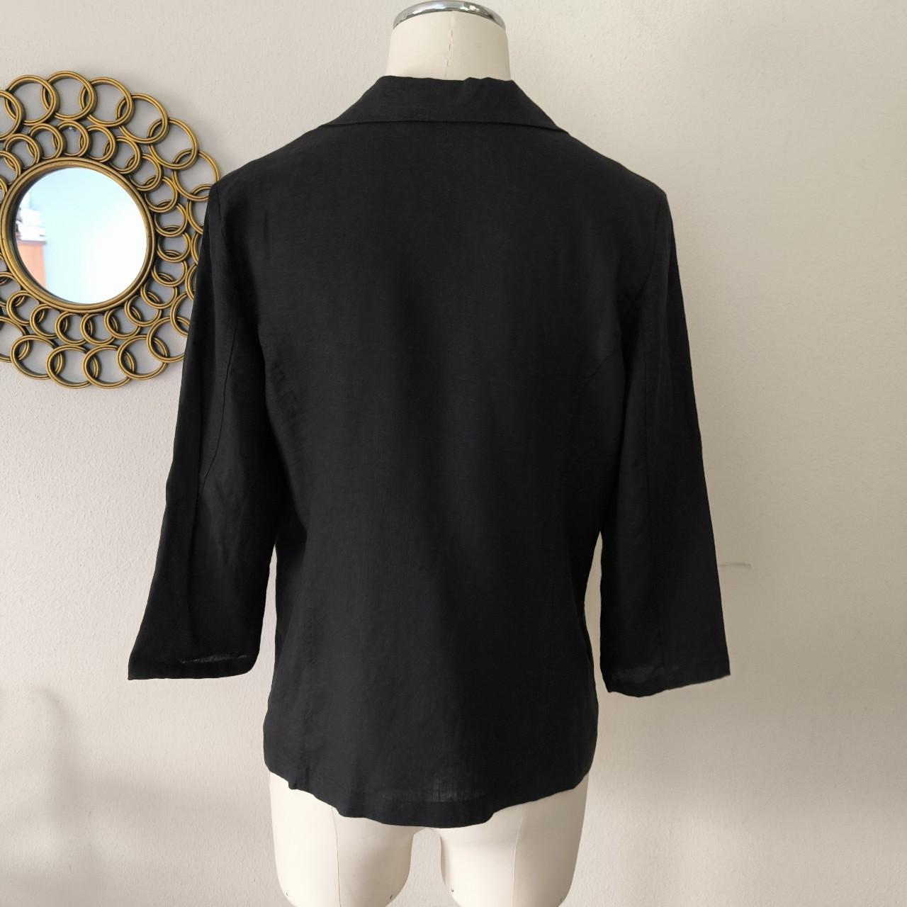 Blazer nero in lino Concetti
