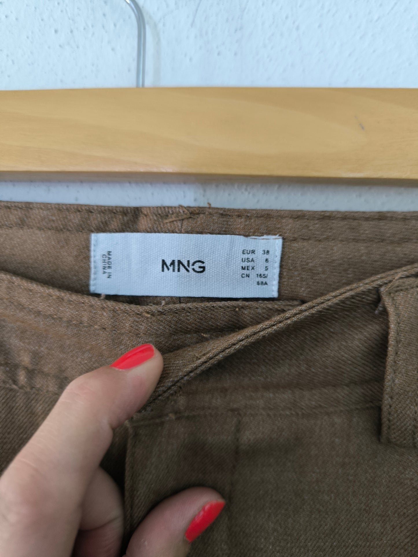 Pantalone ampio Mango marrone chiaro tg S/M