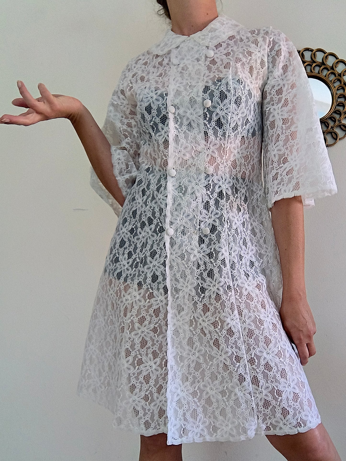 Vestaglina in pizzo anni 60