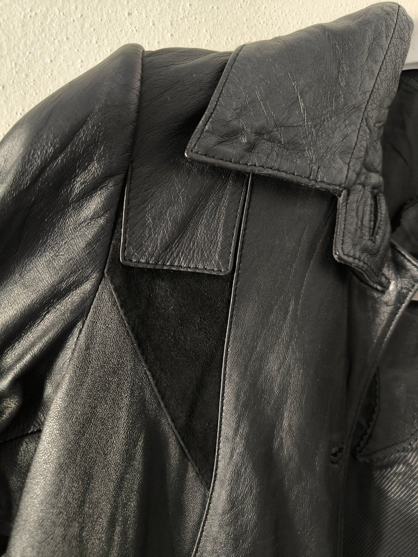 Giacca vintage in pelle Rocco Barocco nero tg S