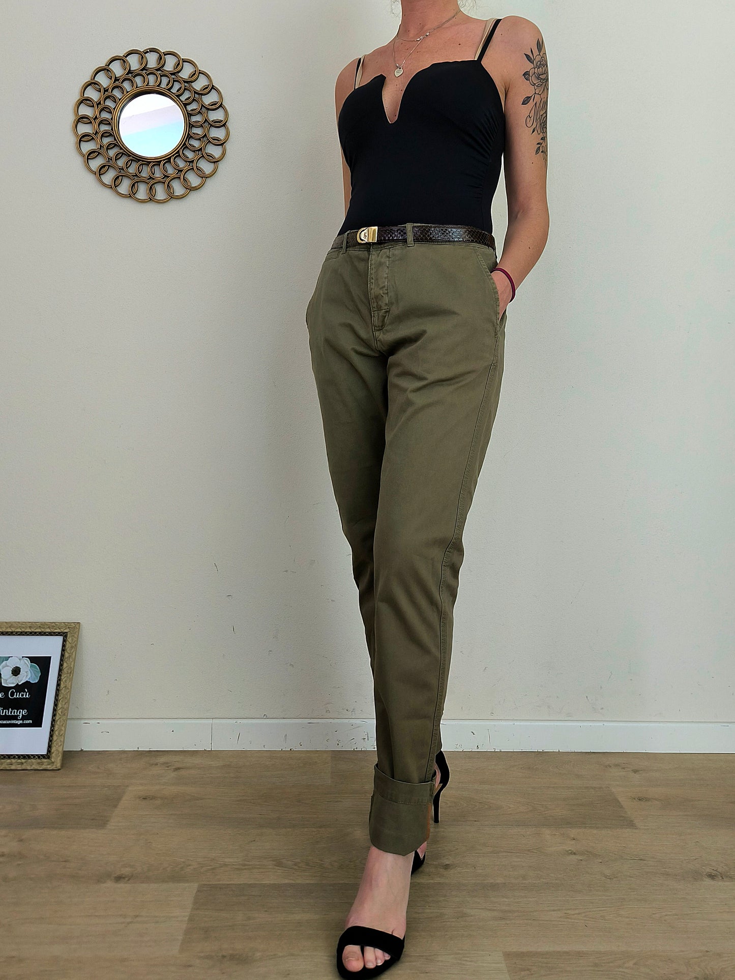 Pantalone kaki Superdry tg M