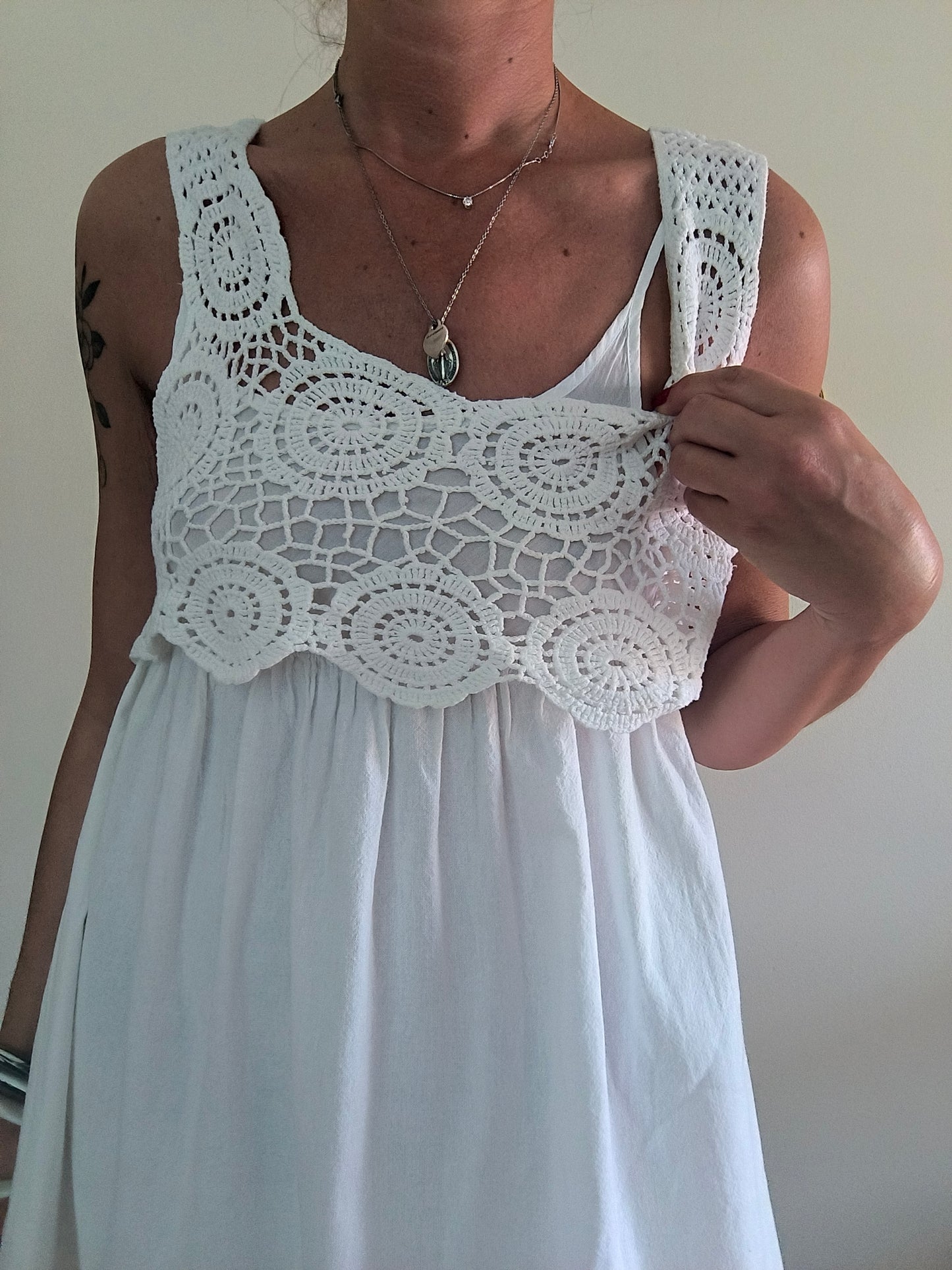 Abito Sisley in cotone bianco