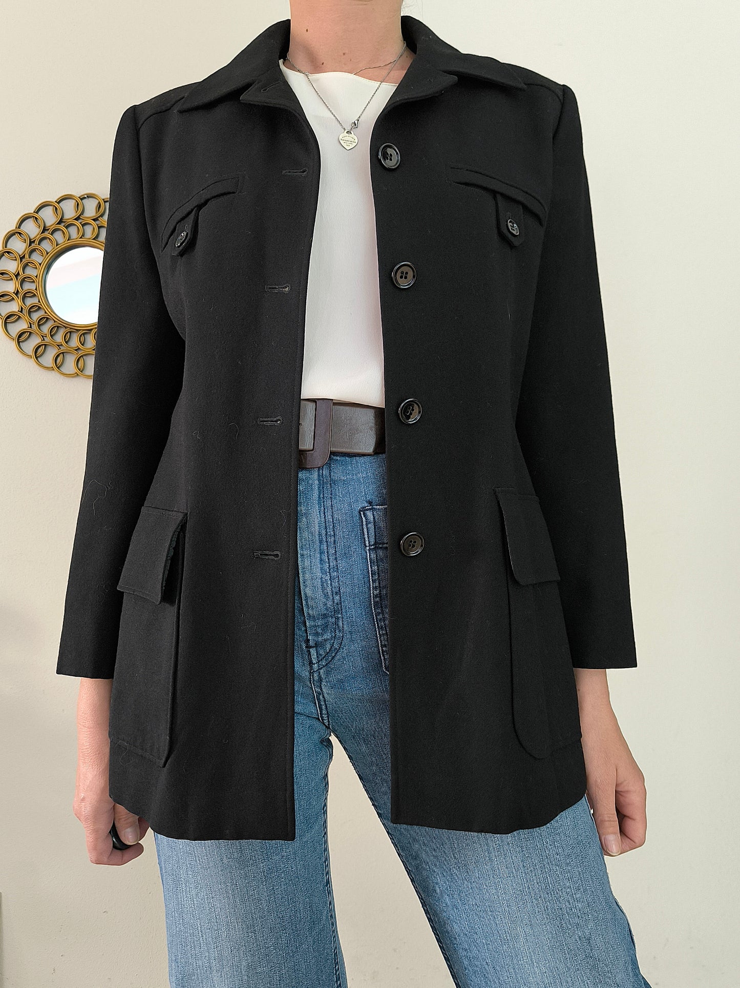 Ter et Bantine blazer nero in lana