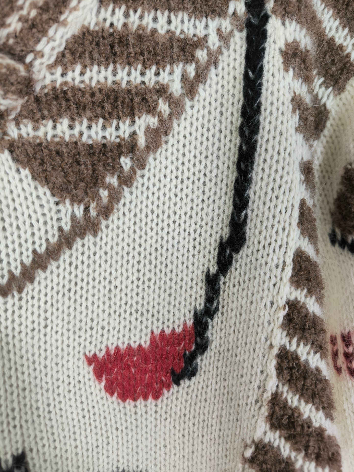 Maglione vintage fantasia in lana alpaca