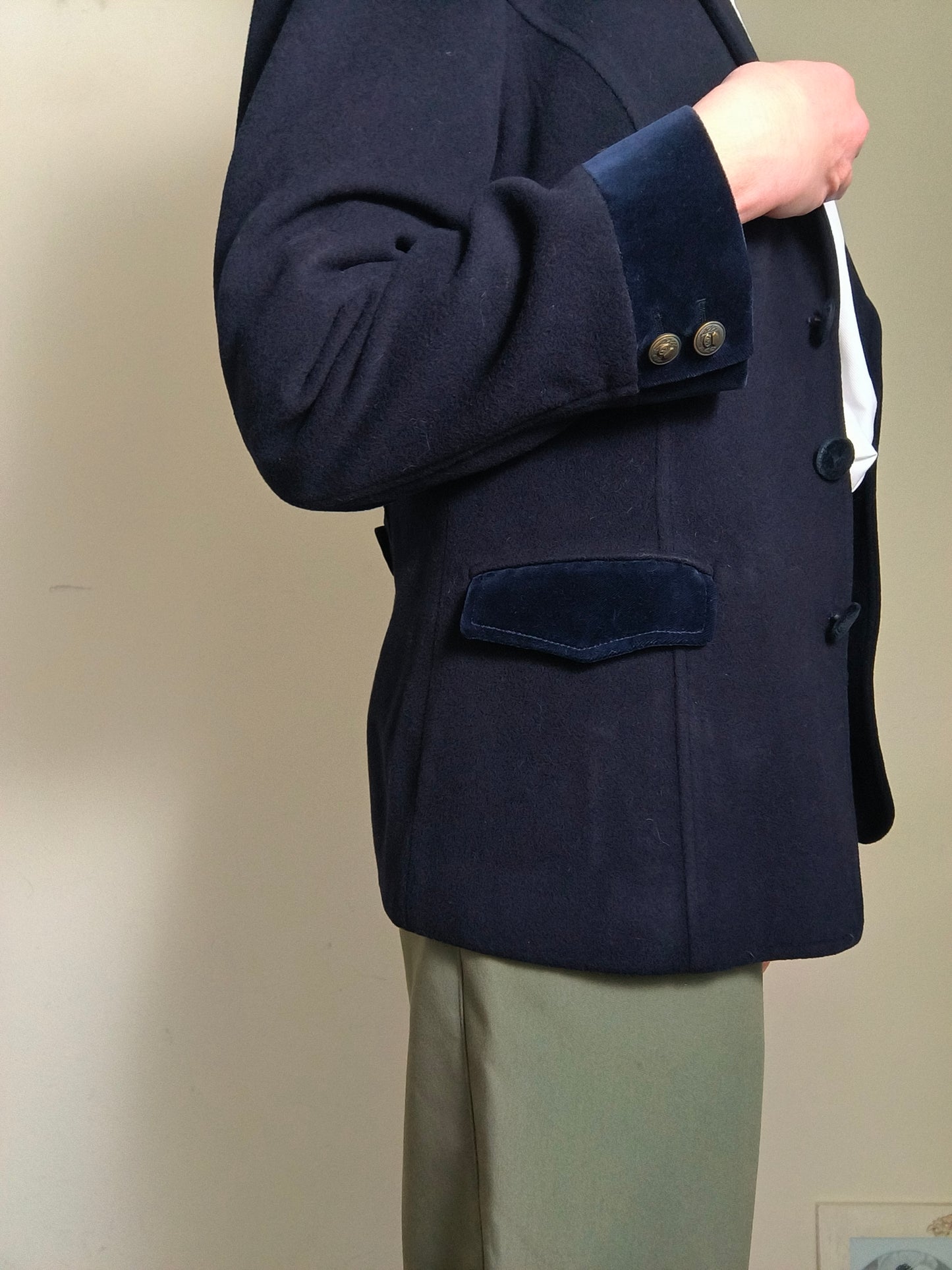 Blazer Filippo Alpi lana e cashmere color navy