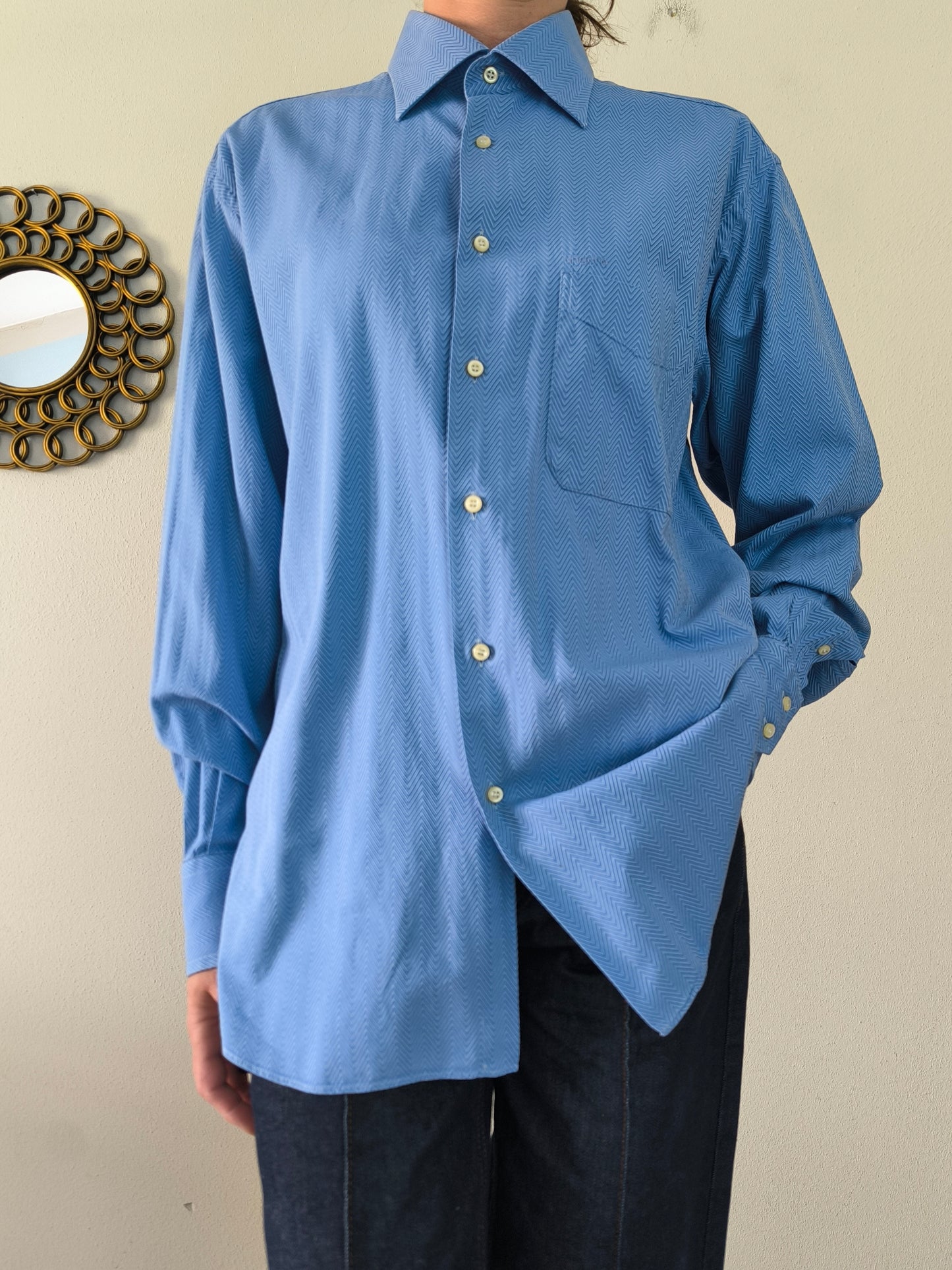 Ungaro camicia azzurra maschile/unisex