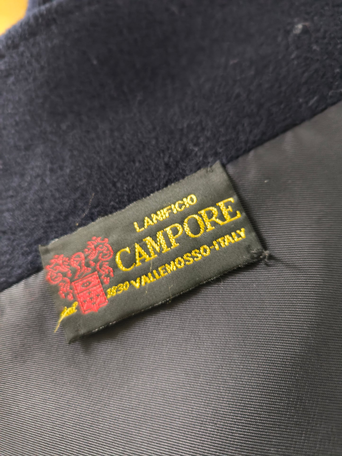 Cappotto lanificio Campore blu notte pura lana vergine