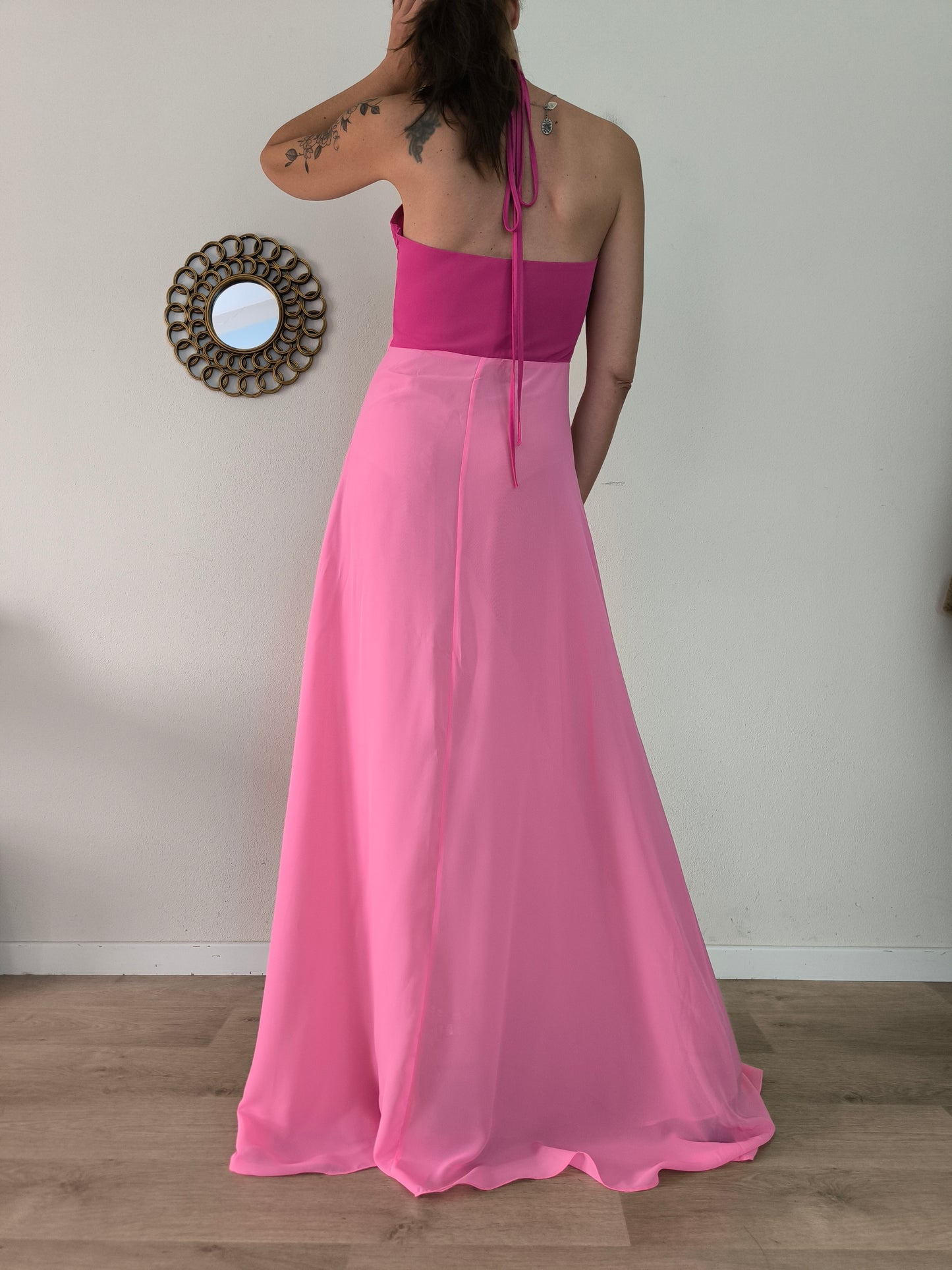 Abito lungo rosa