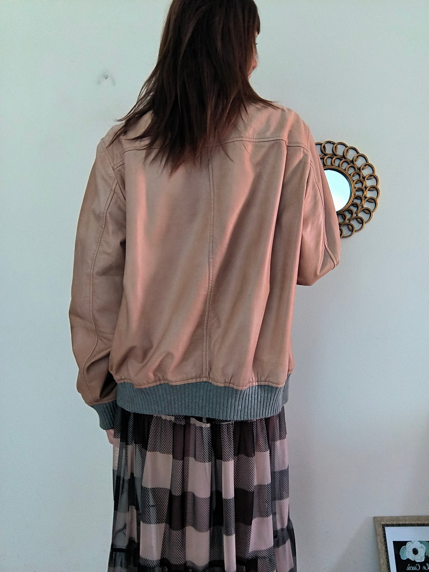 Bomber in Nappa Lucchesi beige