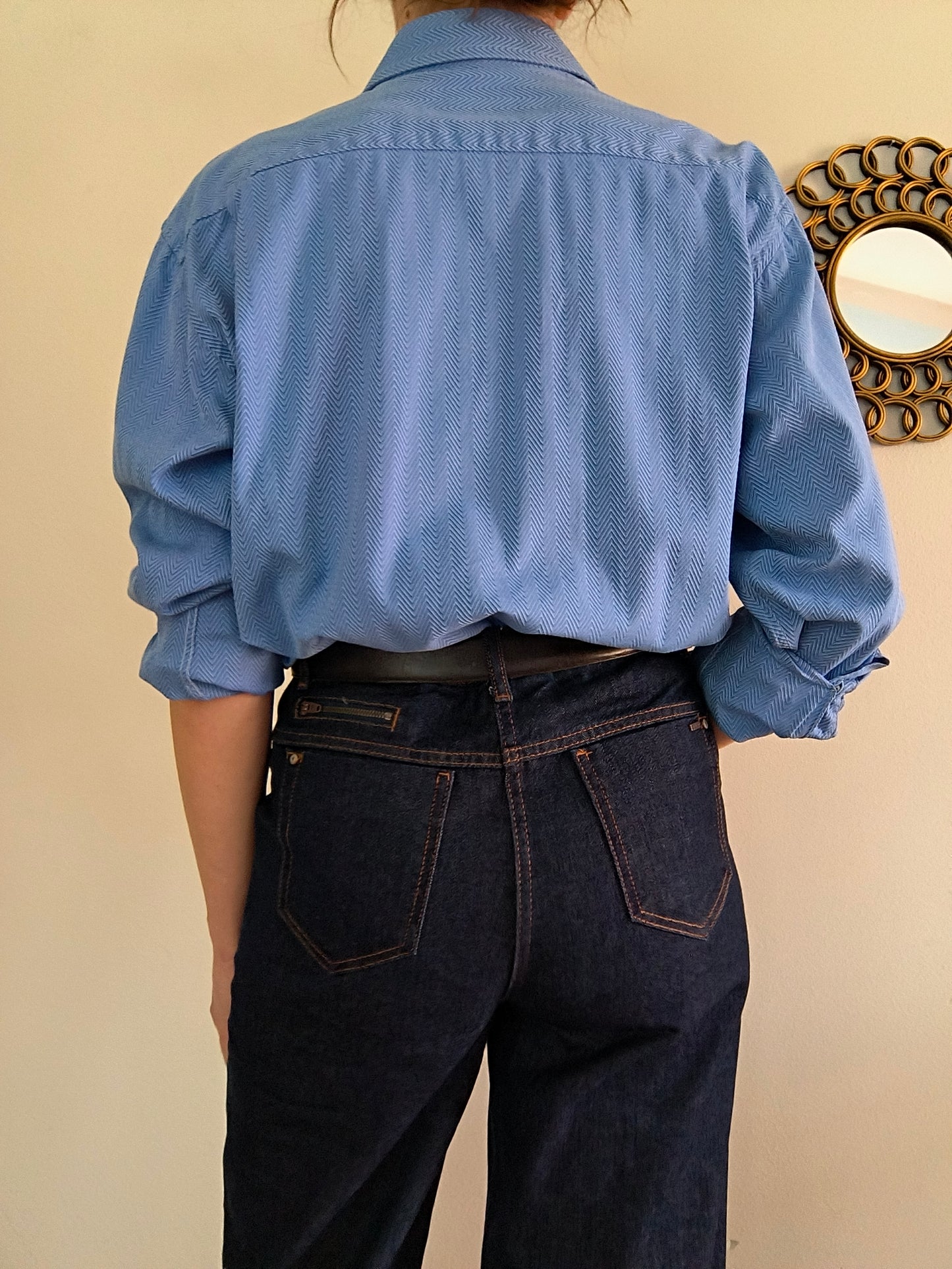 Ungaro camicia azzurra maschile/unisex