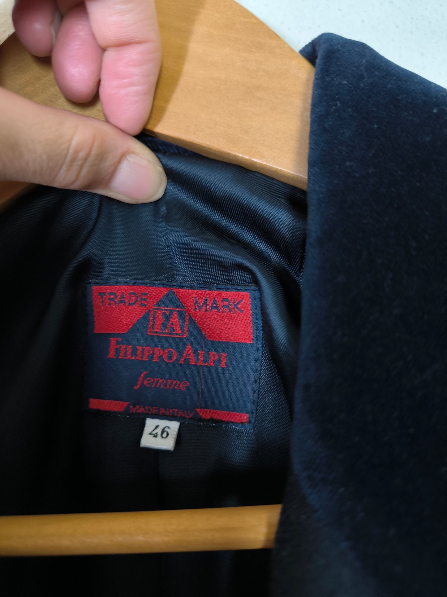 Blazer Filippo Alpi lana e cashmere color navy