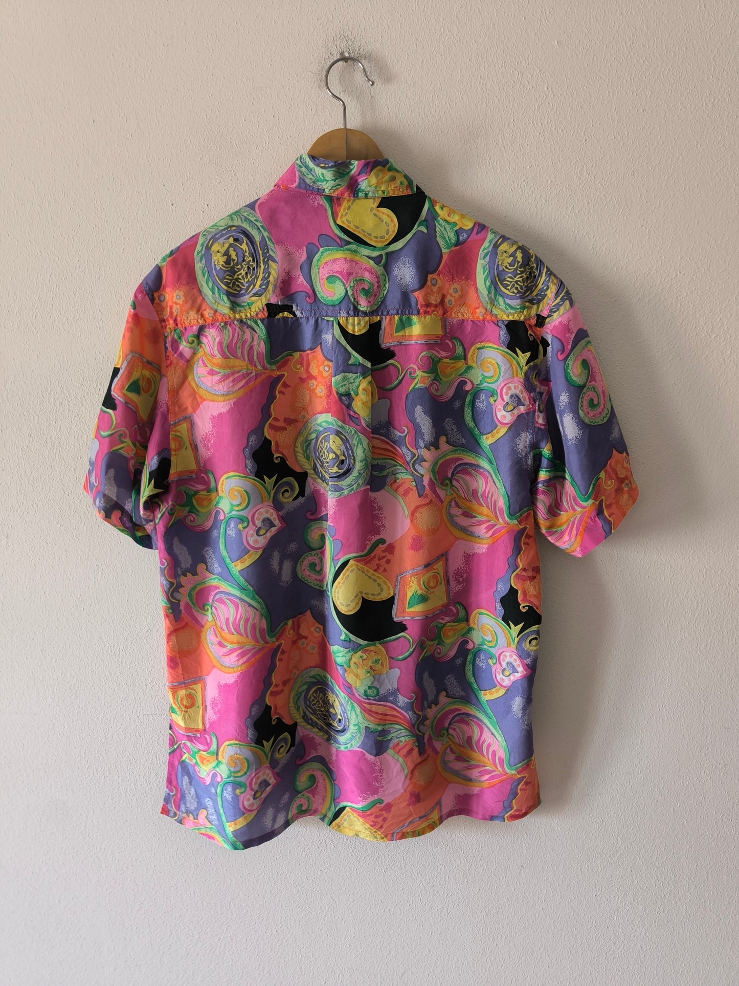 Camicia vintage fantasia pura seta unisex