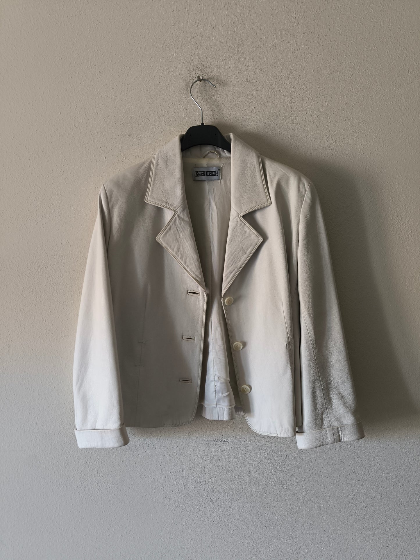 Blazer vera pelle bianco