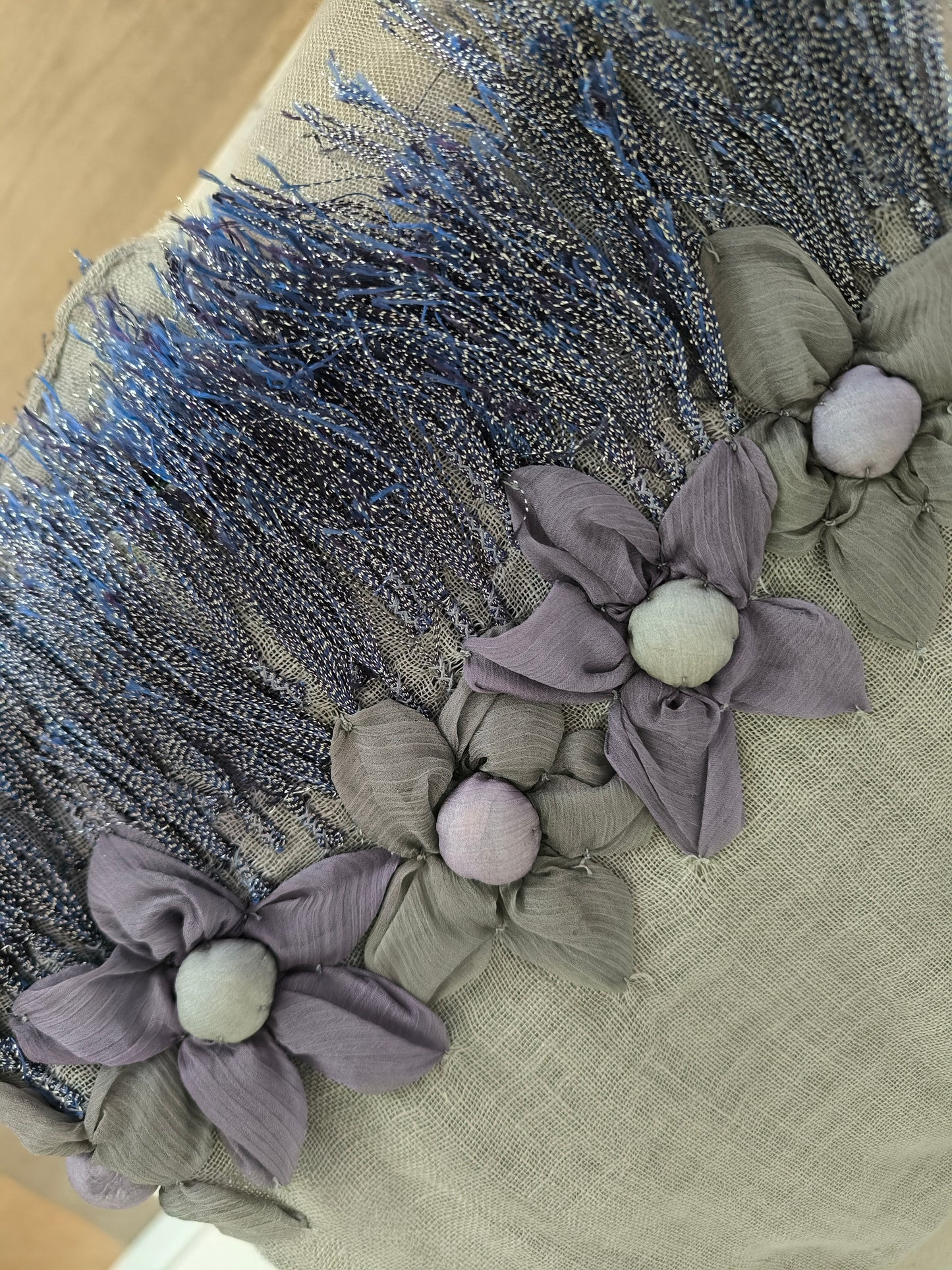 Sciarpa foulard Saldarini grigio