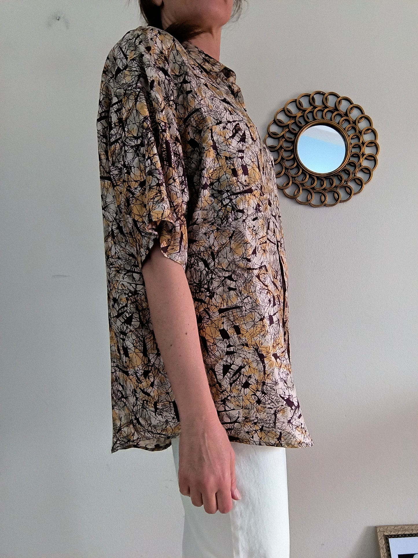 Camicia vintage unisex pura seta