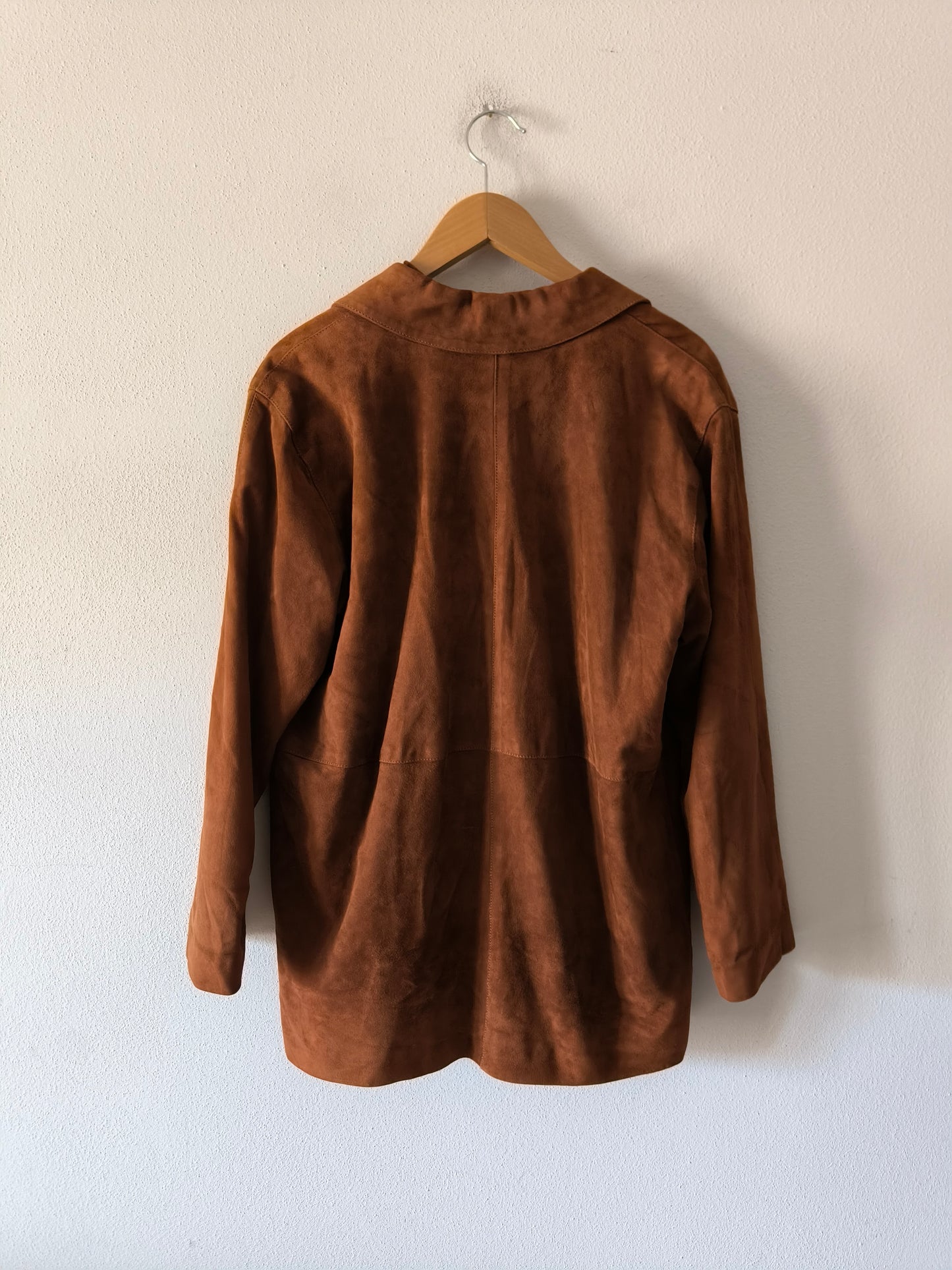 Giacca in pelle scamosciata