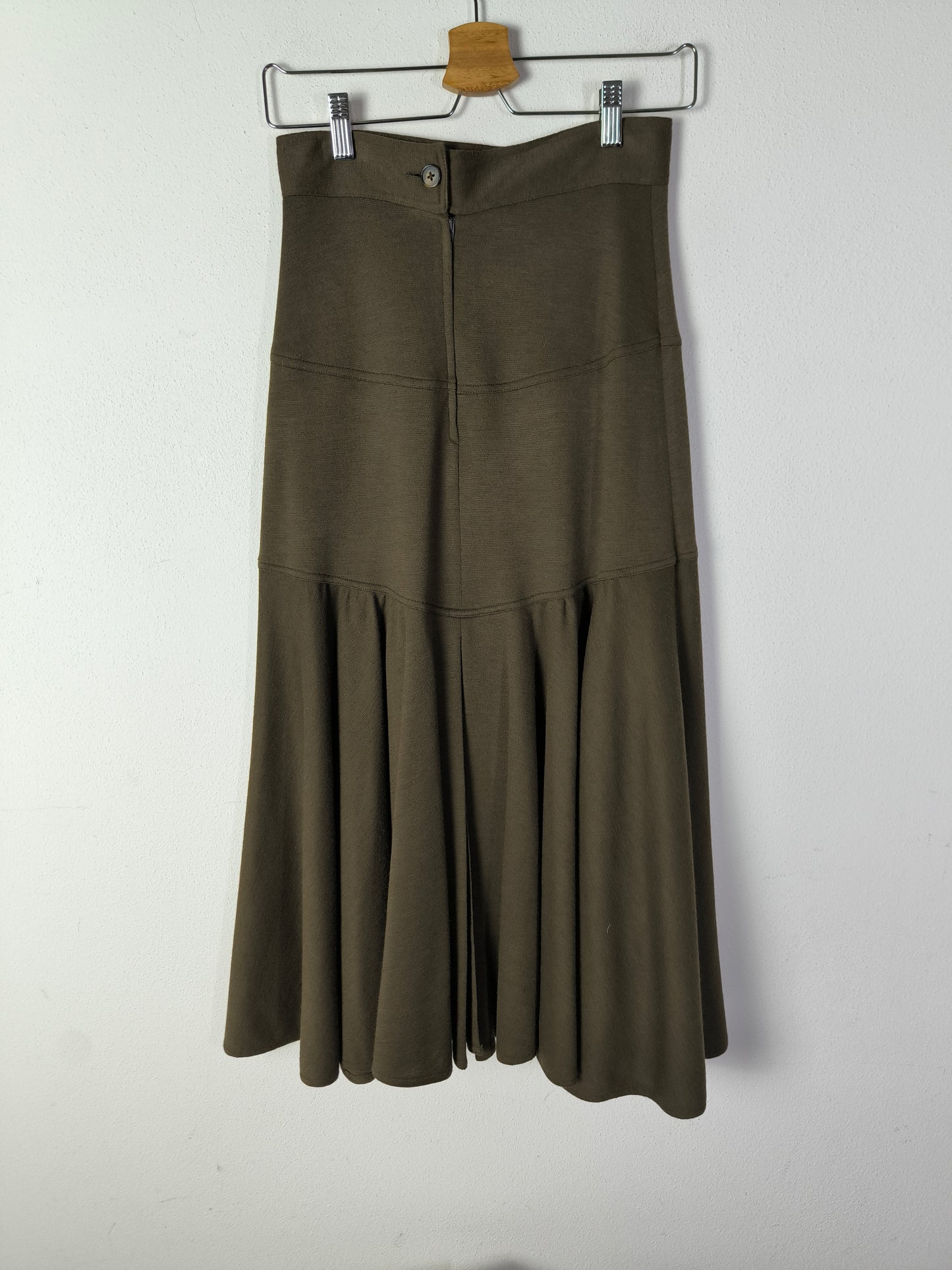Gonna vintage in lana marrone