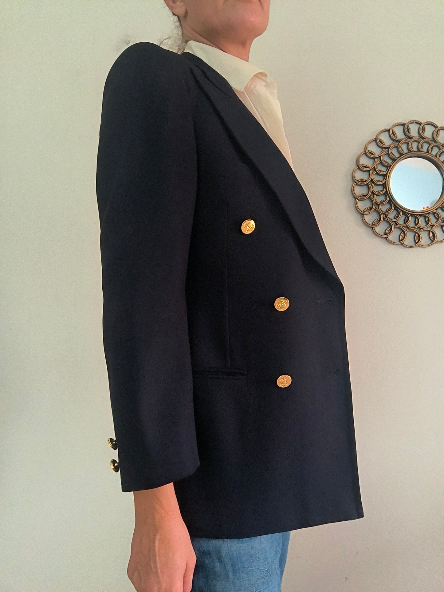 Blazer doppiopetto marina pura lana vergine