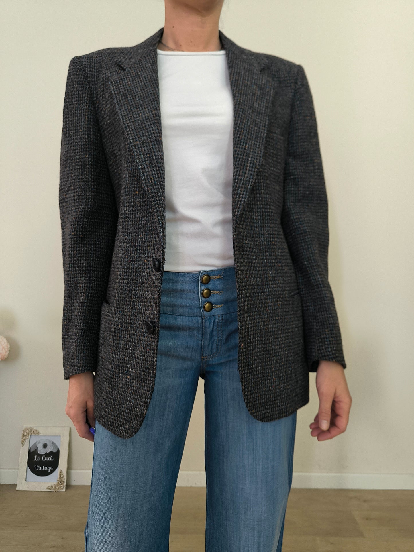 Blazer in tweed inglese Harris Tweed