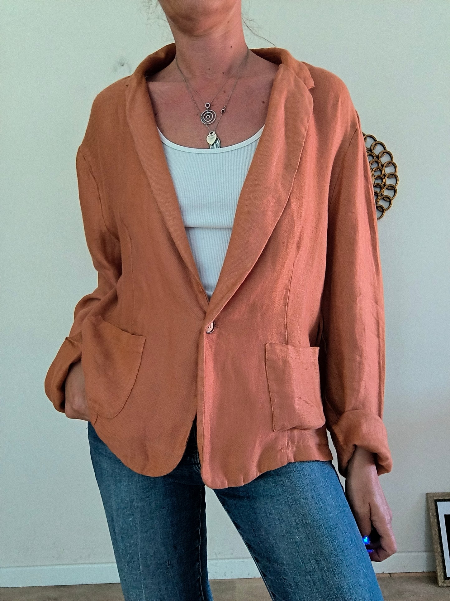 Blazer La fée Maraboutée in lino