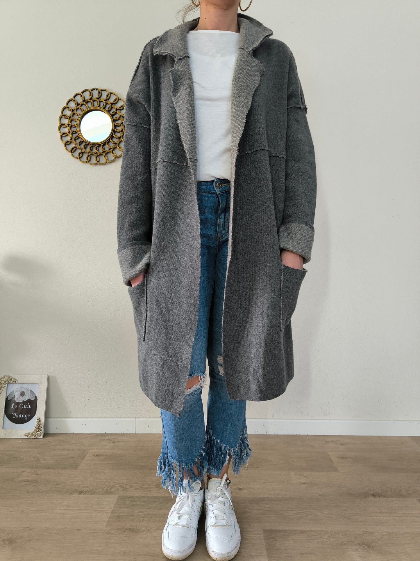 Cardigan Taviani lana grigia