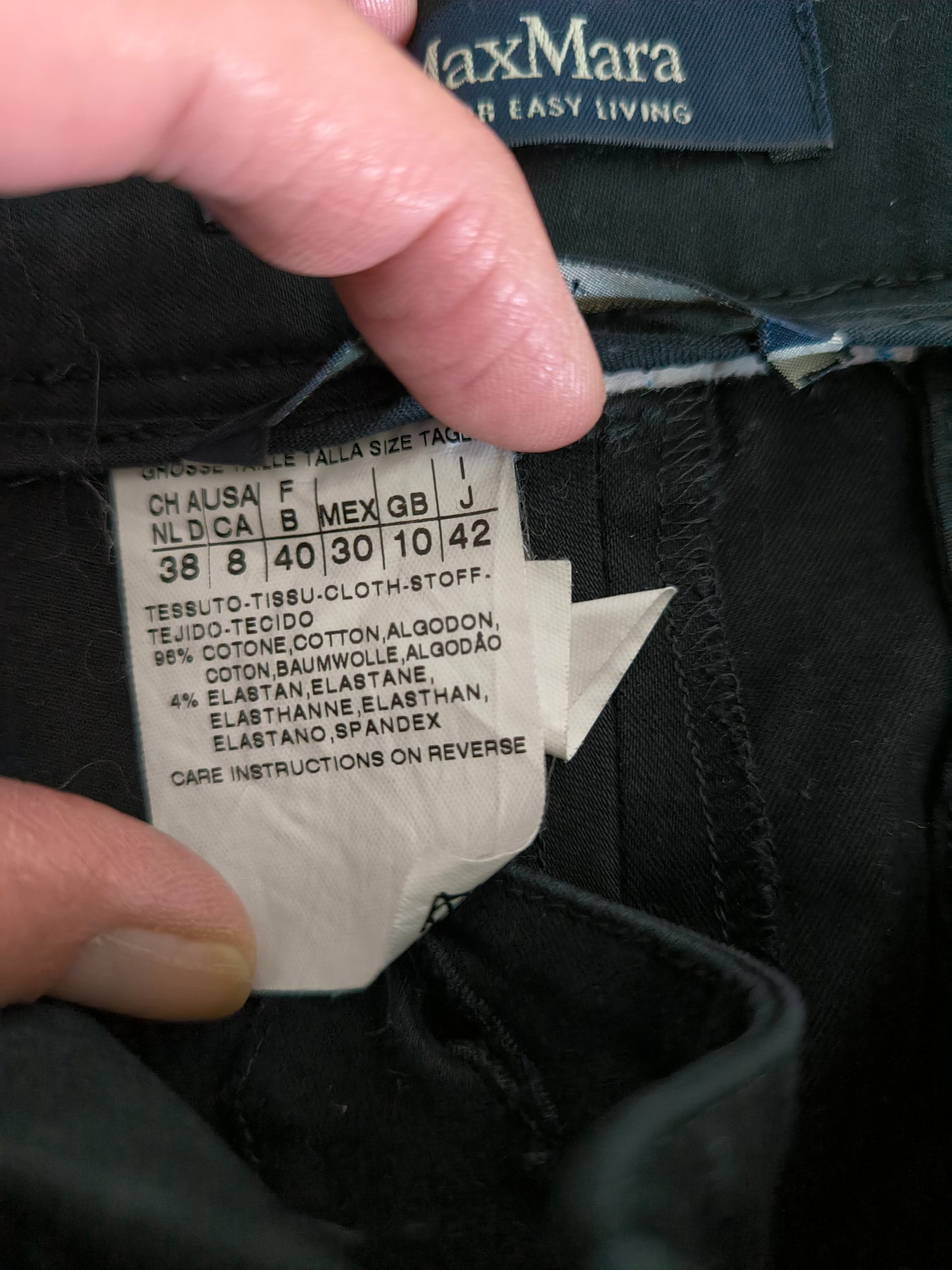 Pantalone straight nero Max Mara tg 42