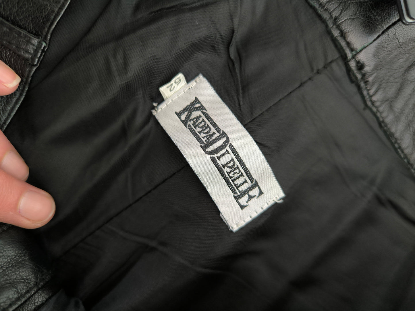 Pantalone in pelle nero tg 52