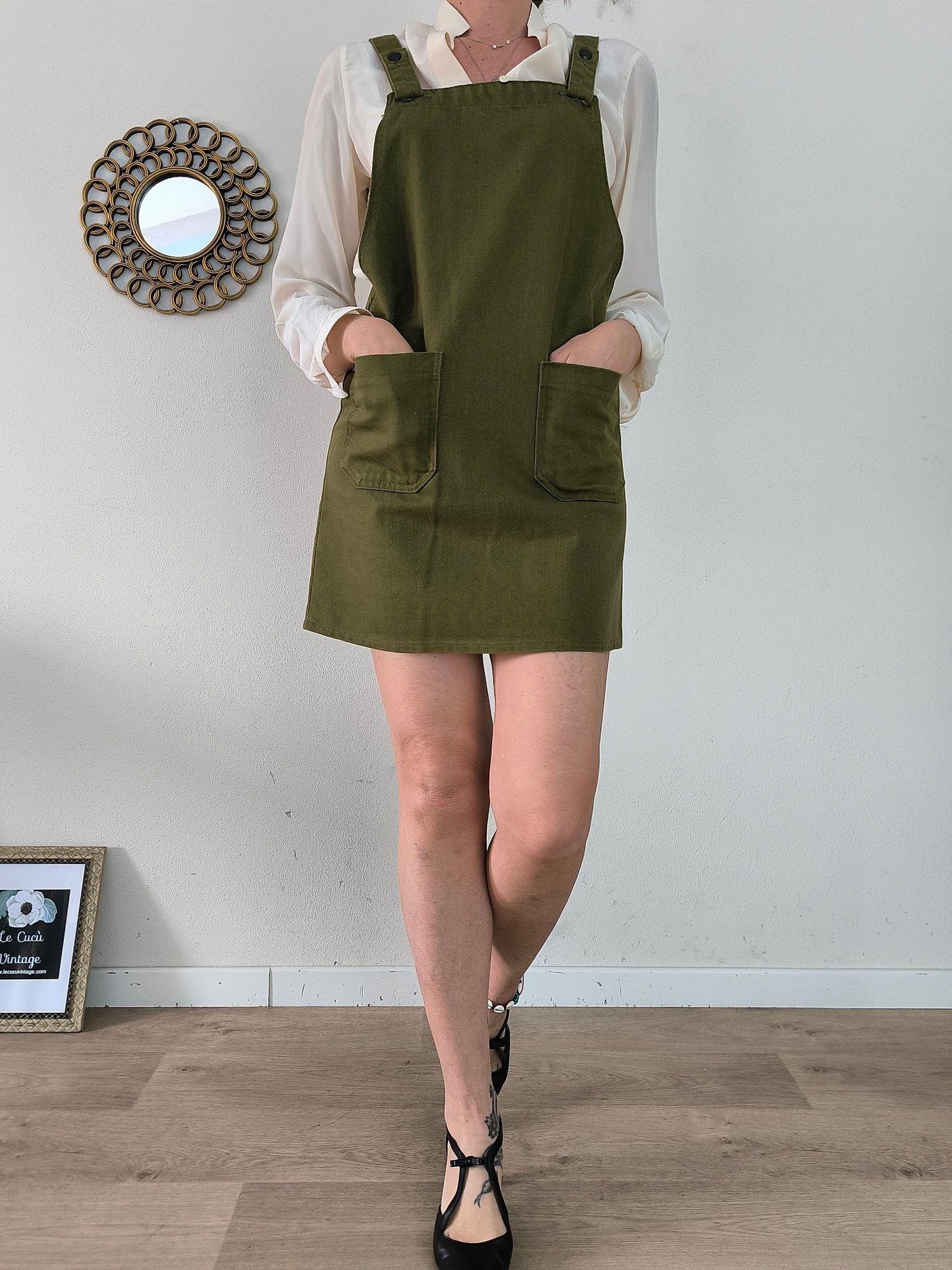 Abito salopette Olive tg M