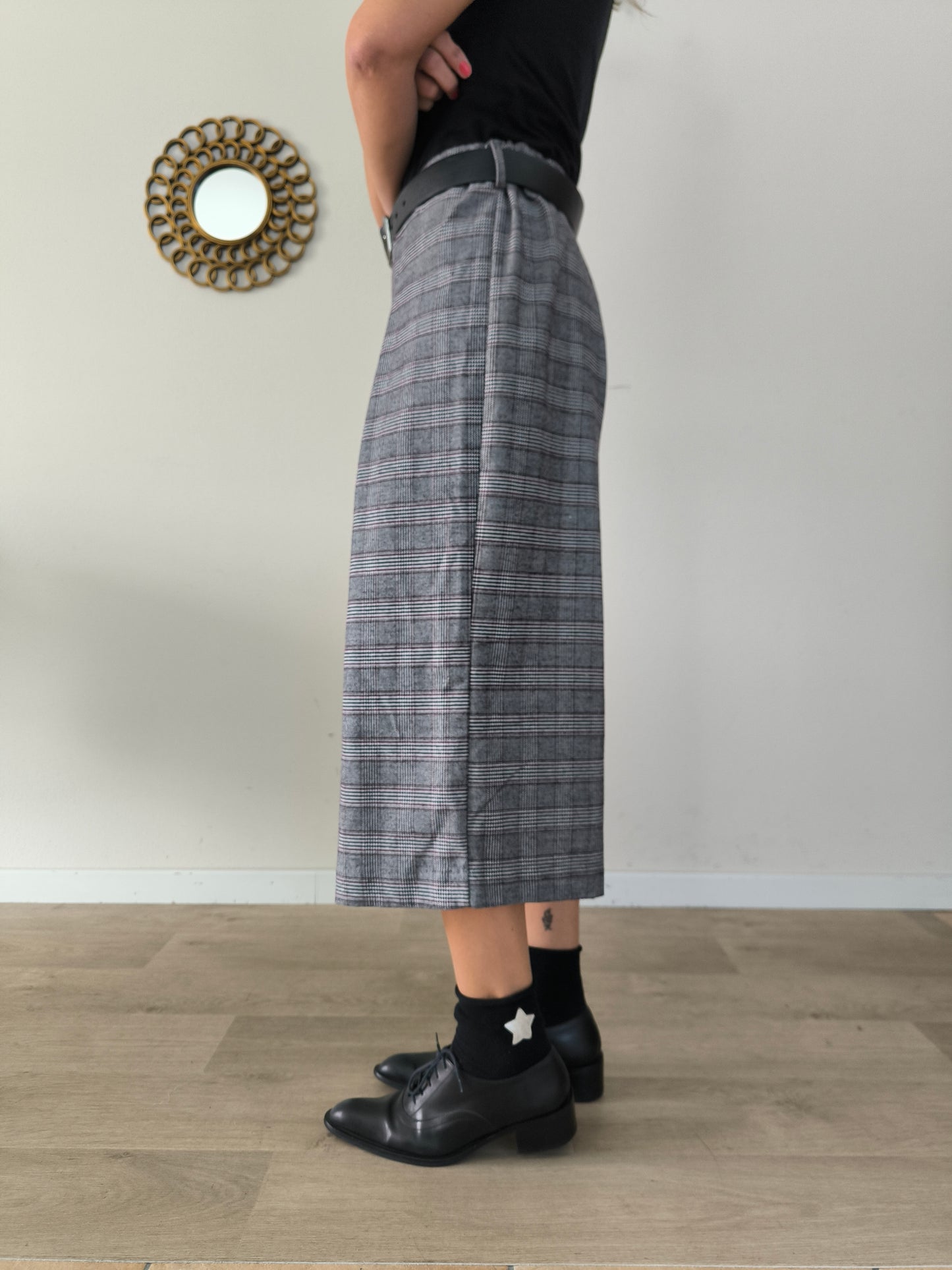 Pantalone ampio Susy Mix fantasia principe di Galles tg