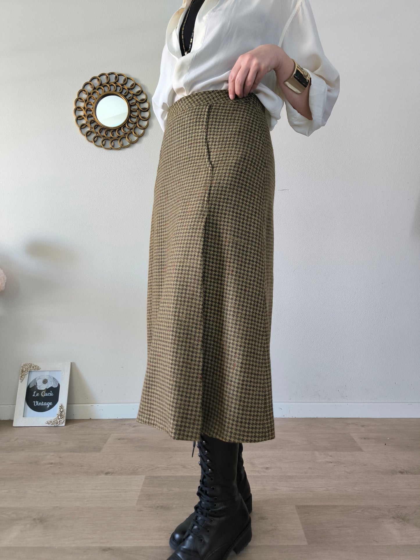 Gonna sartoriale anni 60 in lana tg M