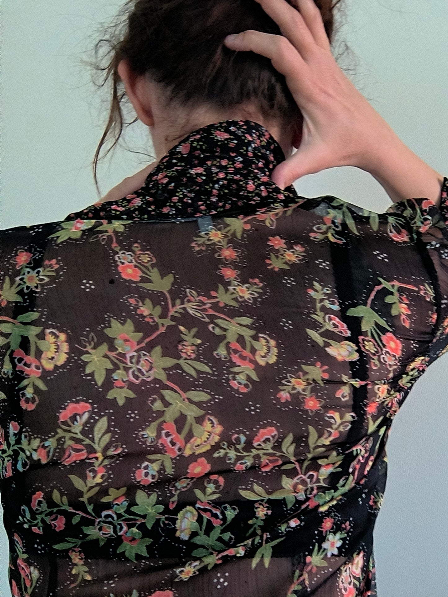 Camicia semipermanente floreale vintage