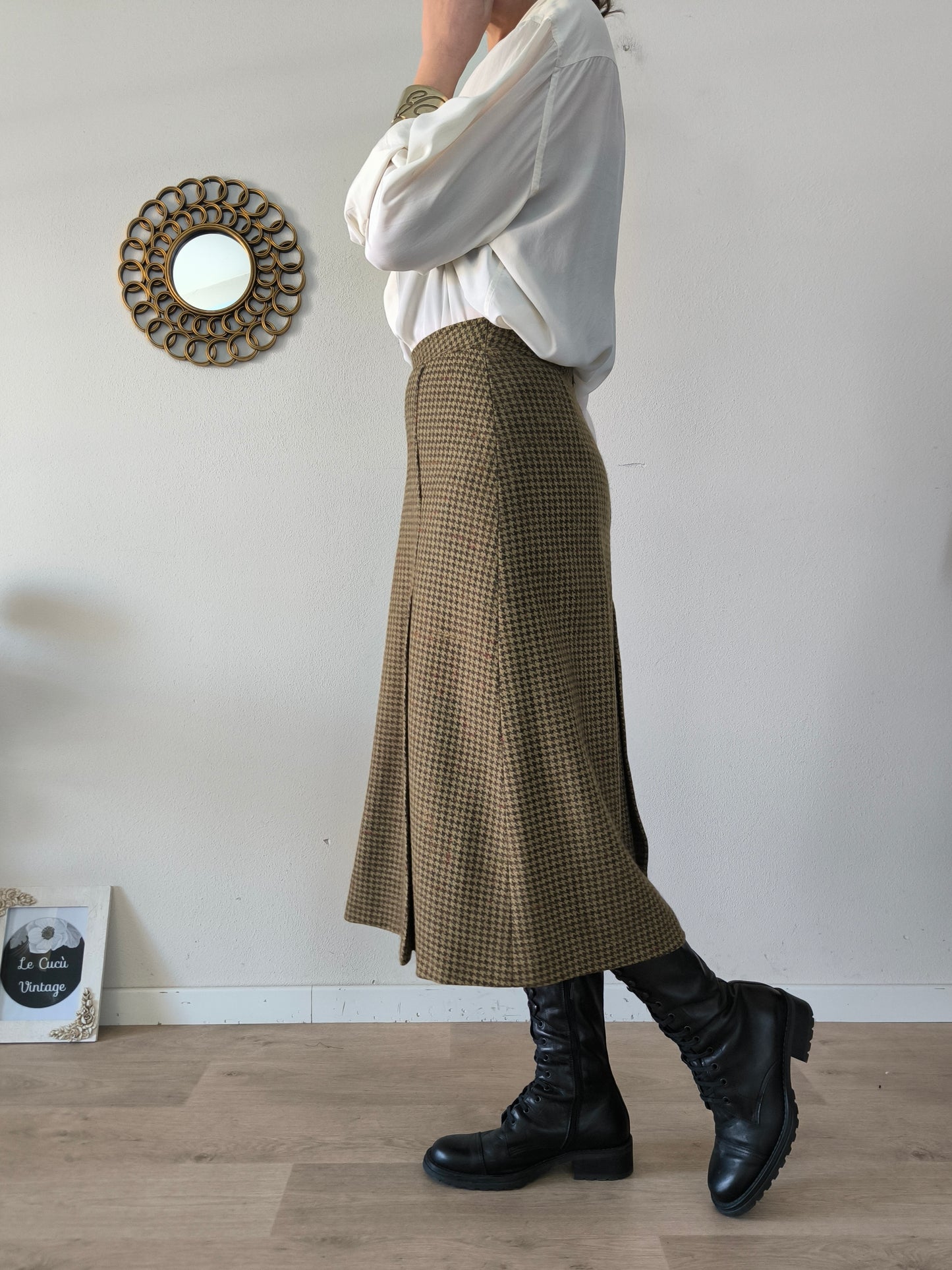Gonna sartoriale anni 60 in lana tg M