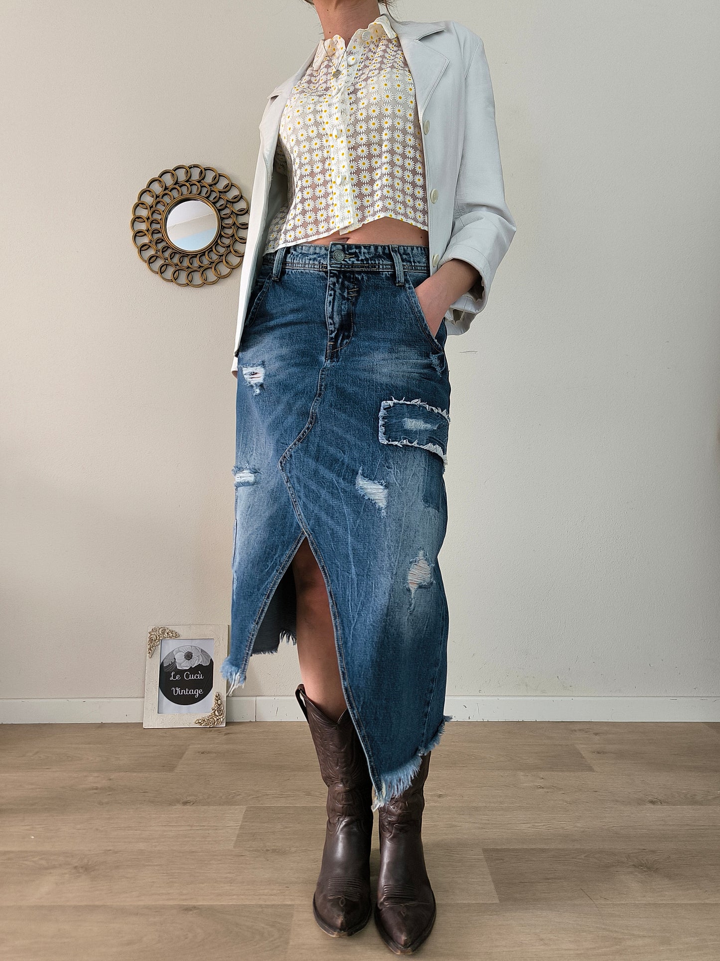Gonna in denim tg M