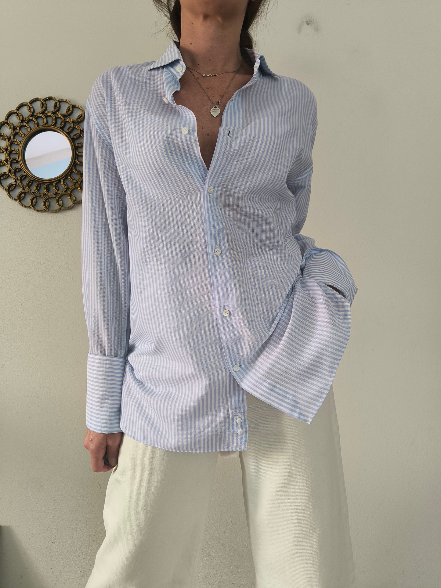 Camicia rigata in cotone Massimo Dutti