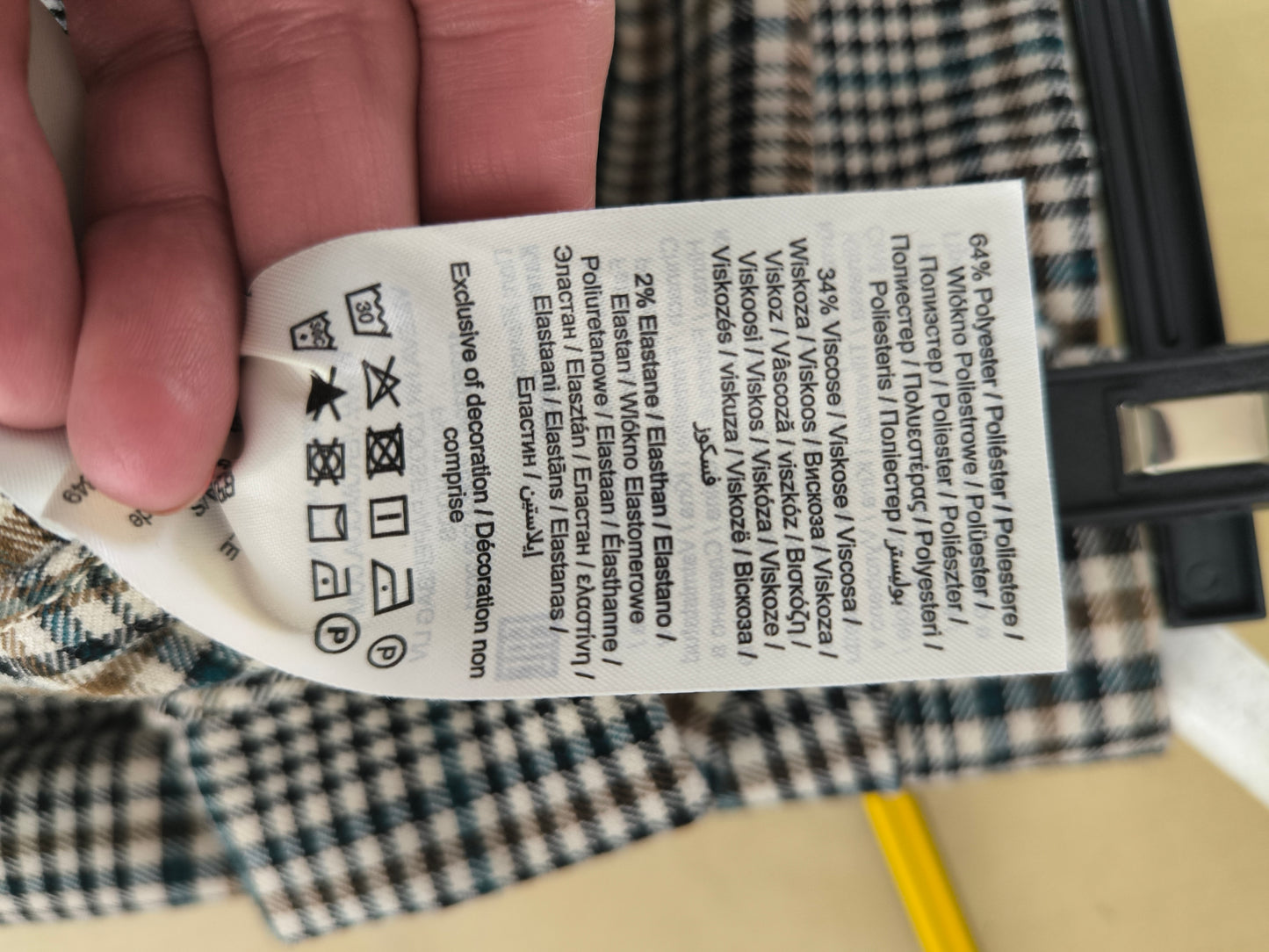Pantalone vita alta principe di Galles tg S