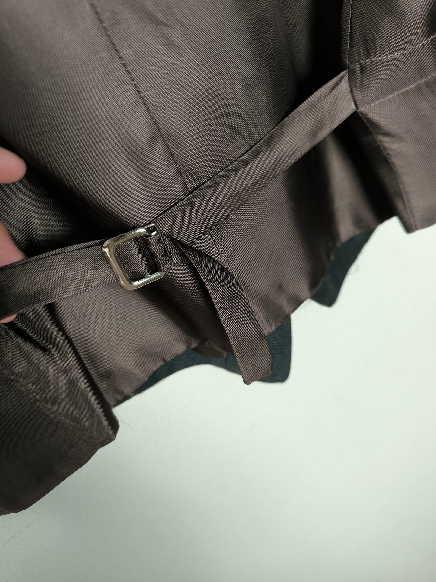 Gilet marrone/grigio pura lana vergine tg 48
