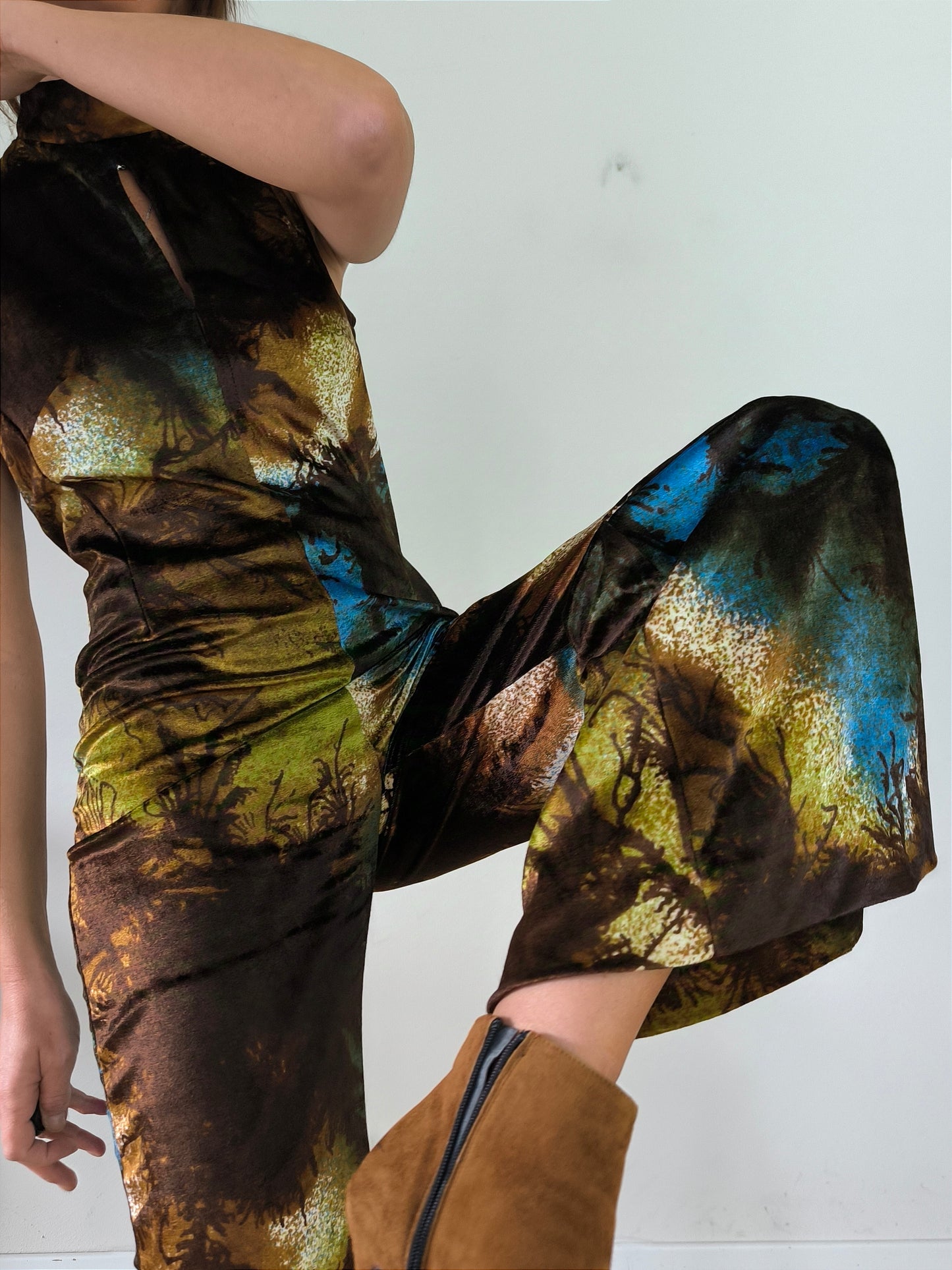 Jumpsuit in velluto vintage tg M