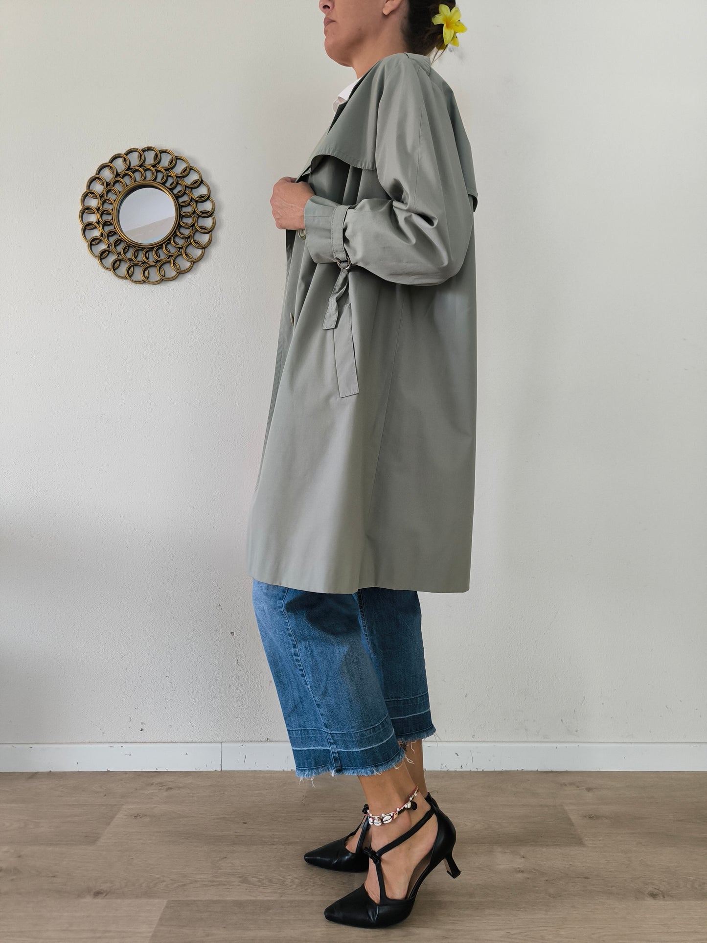Trench menta/ ghiaccio vintage Arielle