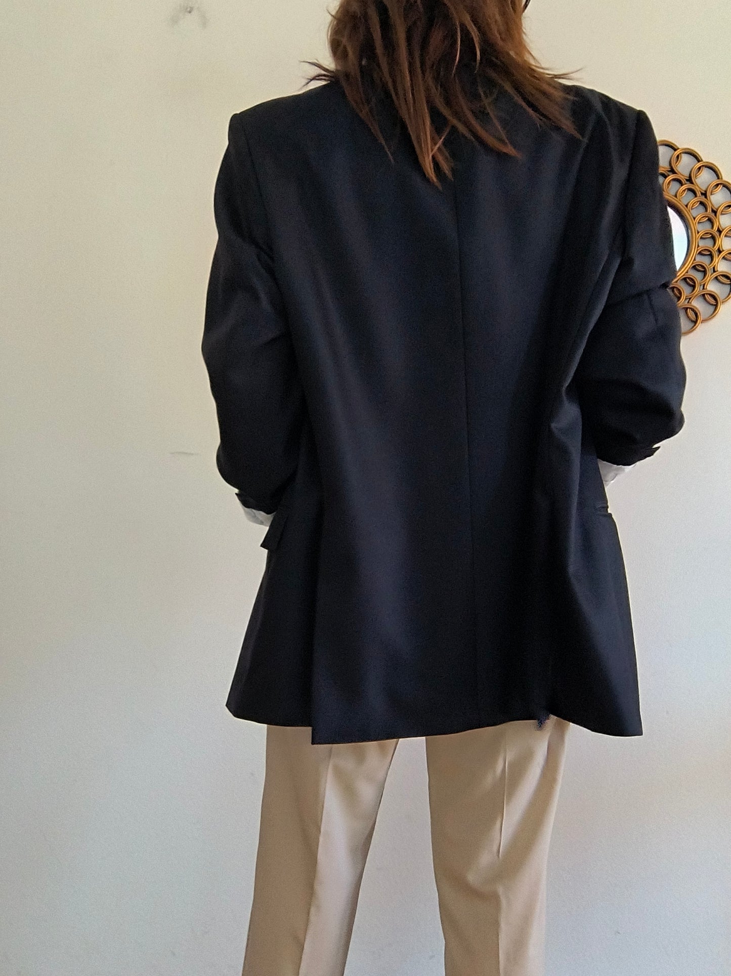 Blazer unisex nero Micheli Super 100's merino Extrafine