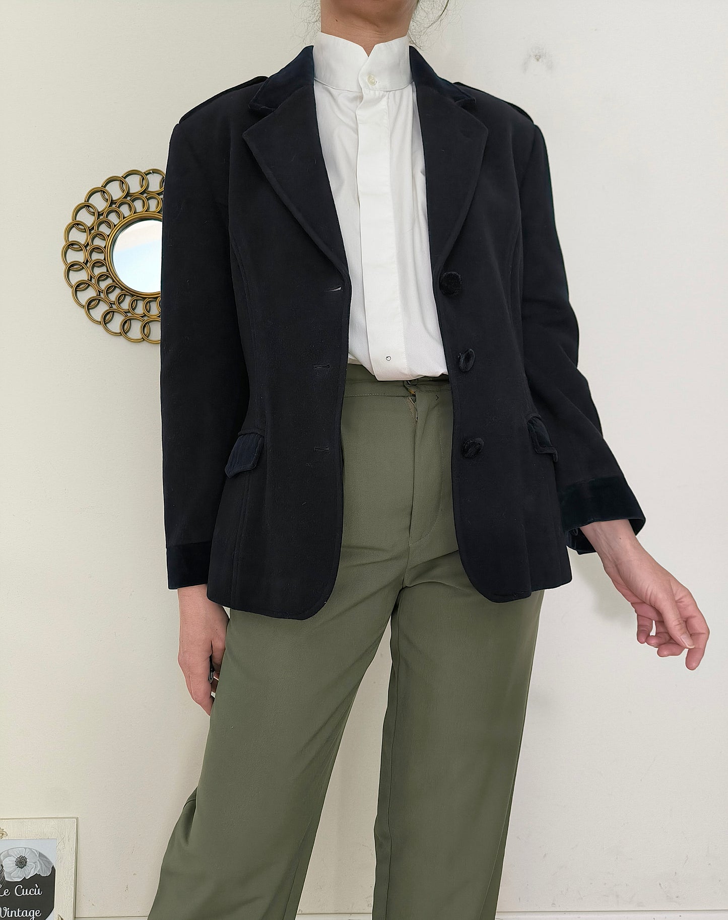 Blazer Filippo Alpi lana e cashmere color navy