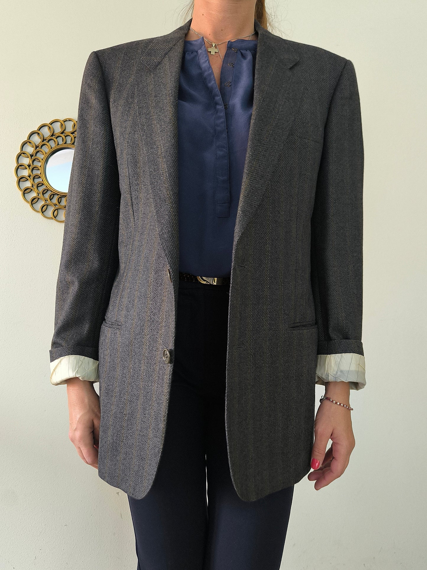 Blazer Corneliani pura lana grigio