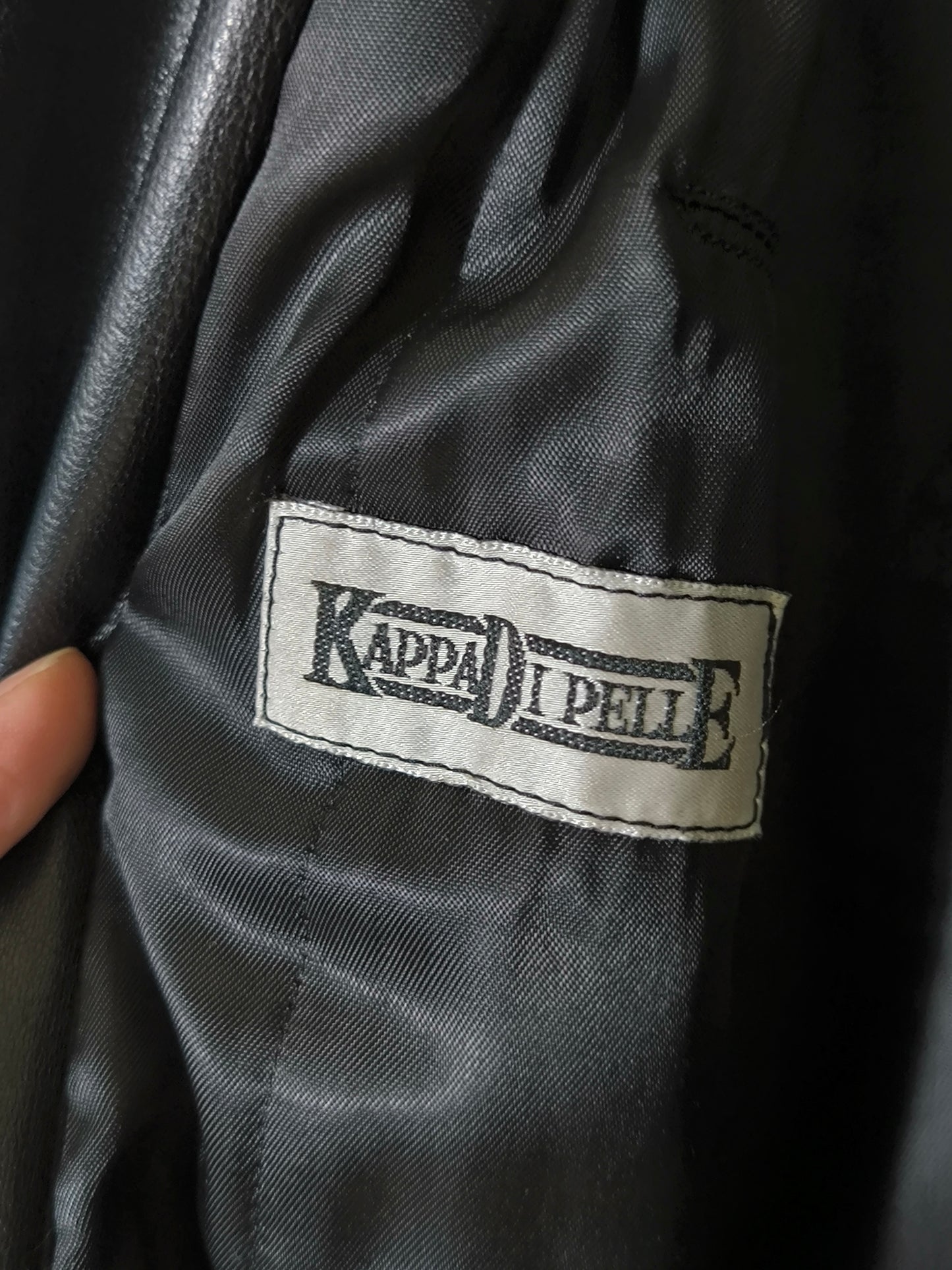 Giacca in vera pelle nera tg M