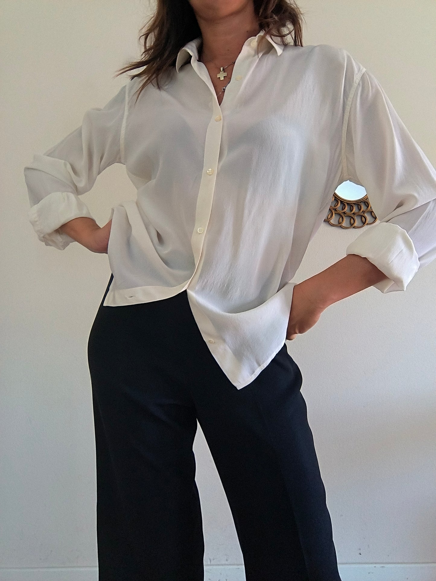 Camicetta bianca Rinaldi in seta