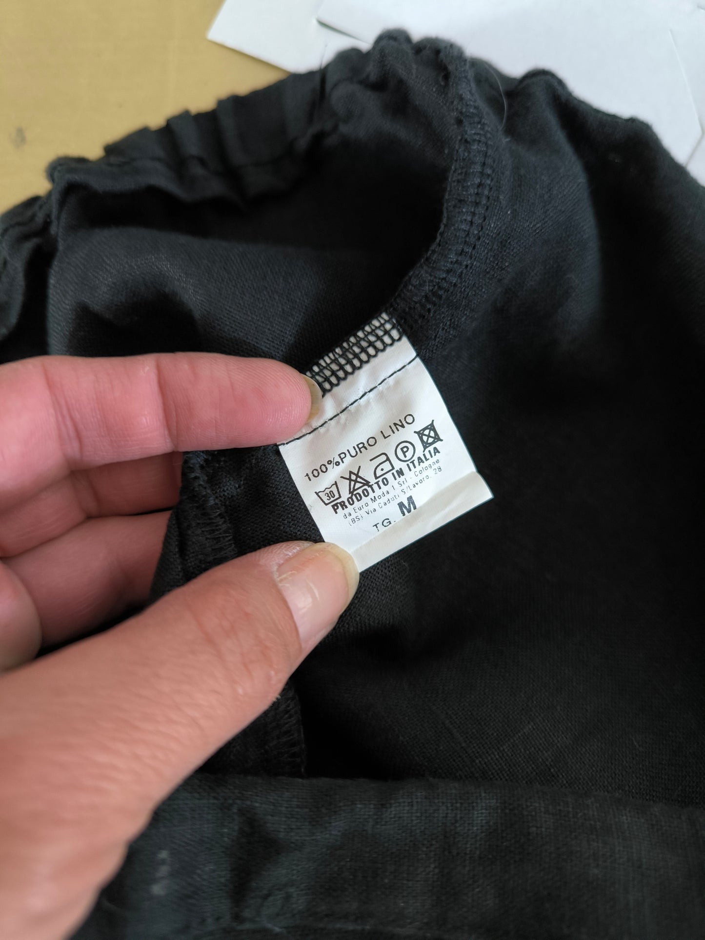 Pantalone in lino nero size S/M