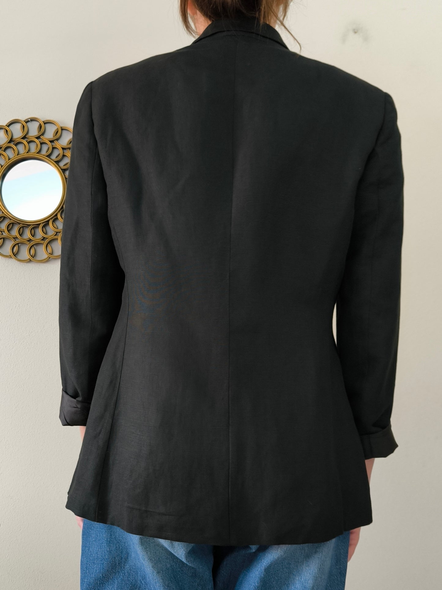 Blazer Marella in lino nero tg 44