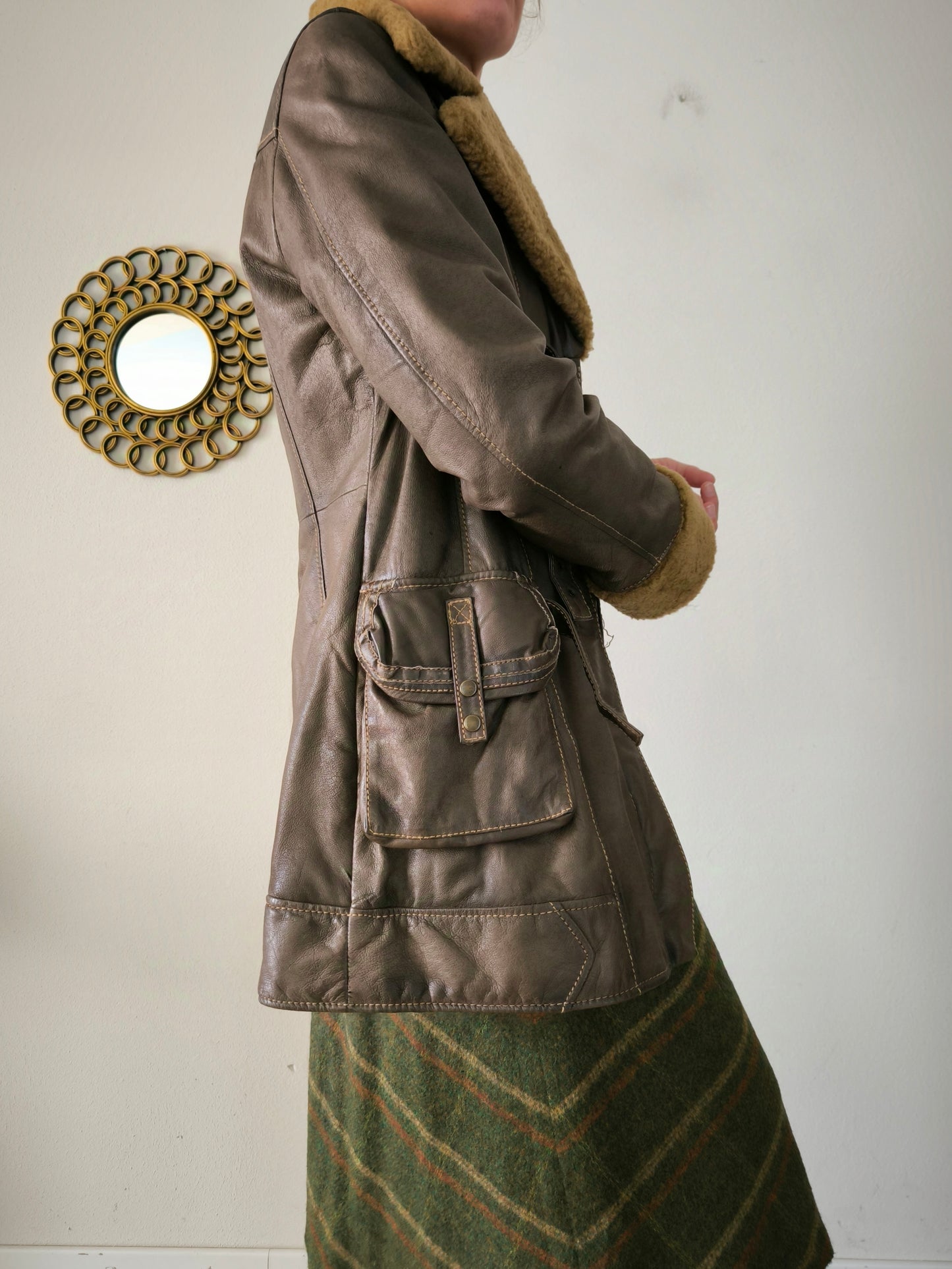 Giacca pelle Americanino vintage Tg M