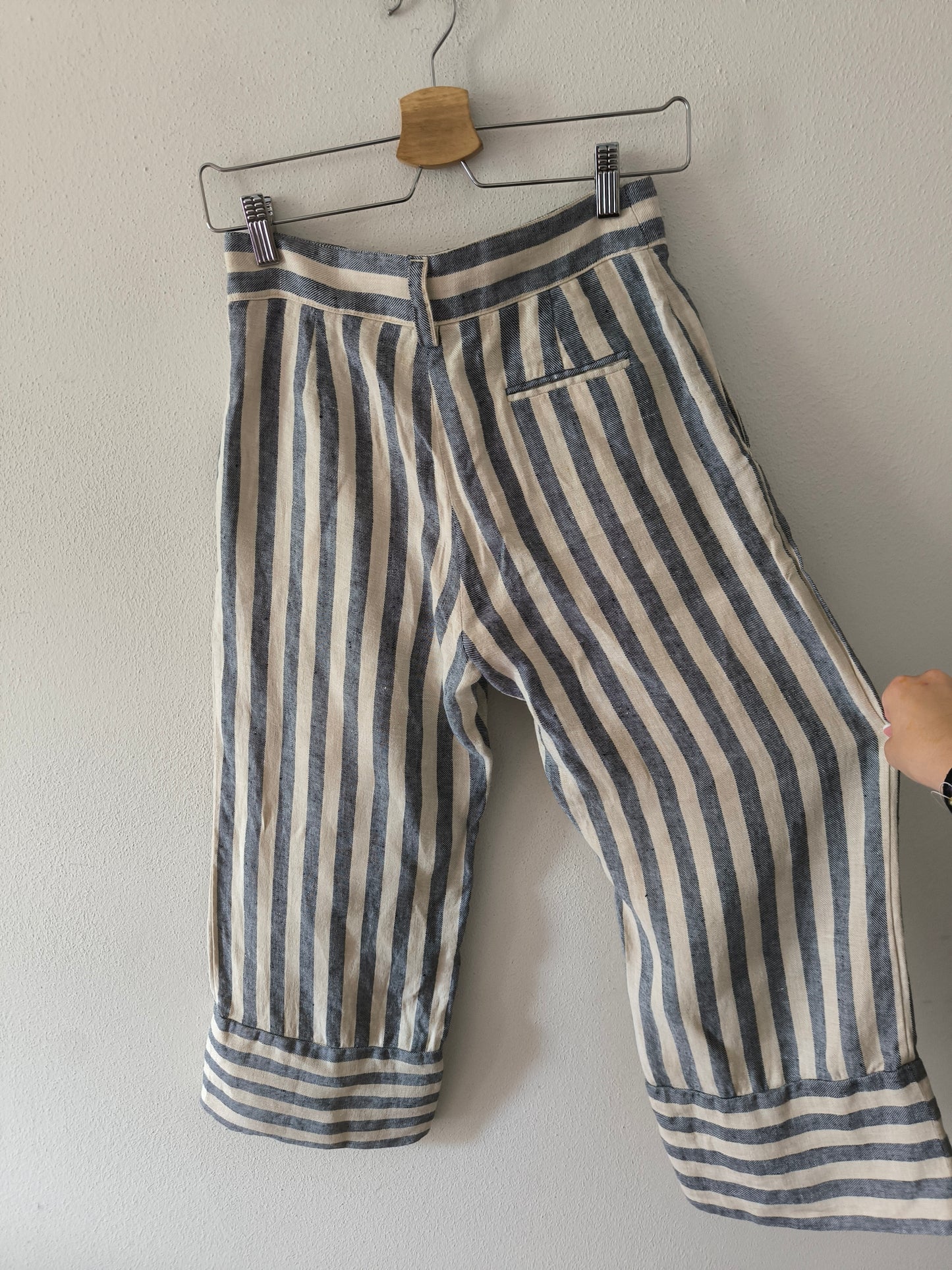 Pantalone Twin Set rigato in cotone
