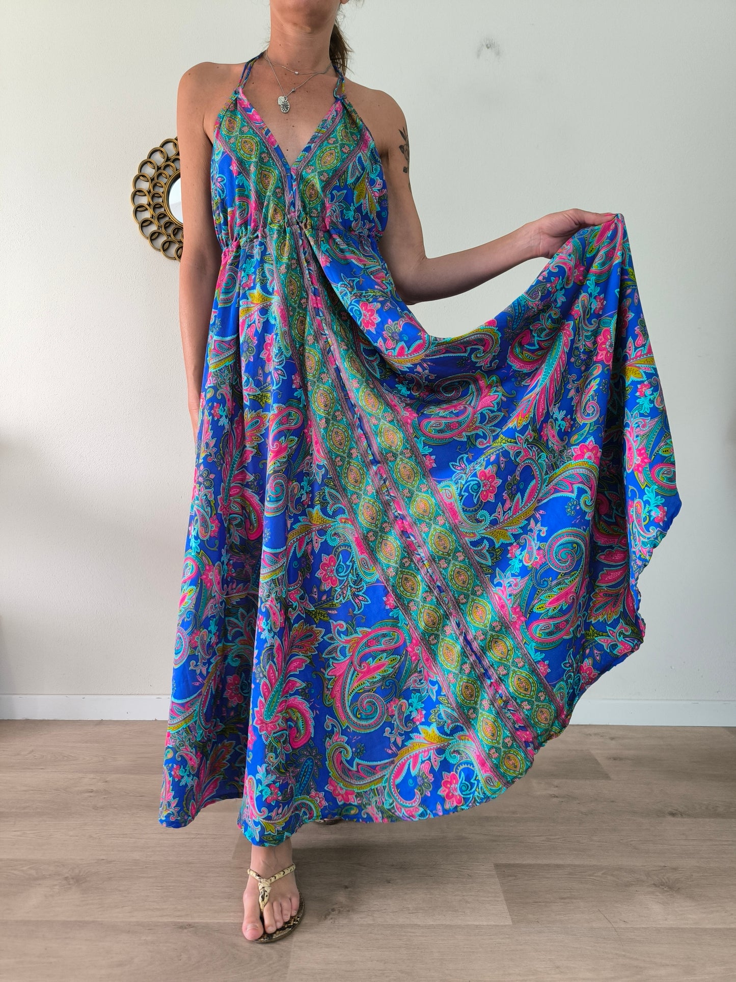 Abito Boho in misto seta tg U
